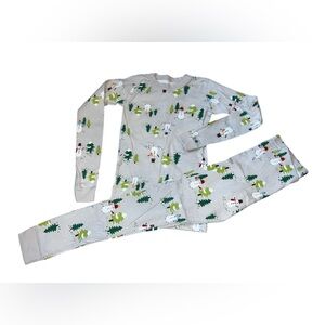 Moon and Back by Hanna Andersson Snowman Pajama Set 150/US 12